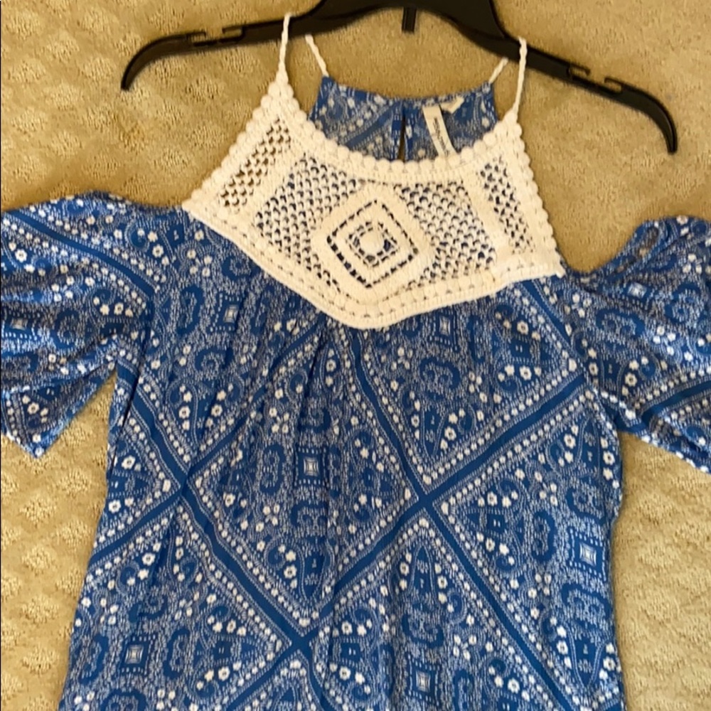 Girls L Open shoulder summer dress cold shoulder